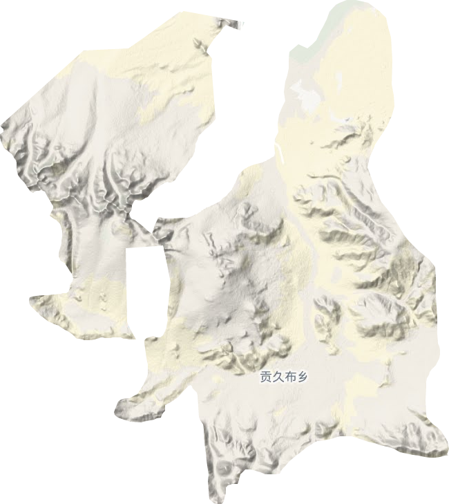 贡久布乡地形地图