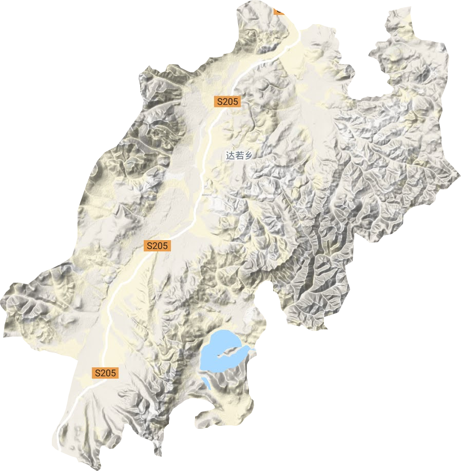 达若乡地形地图