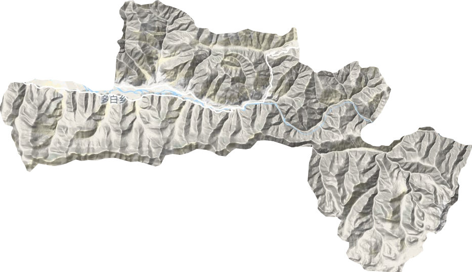 多白乡地形地图