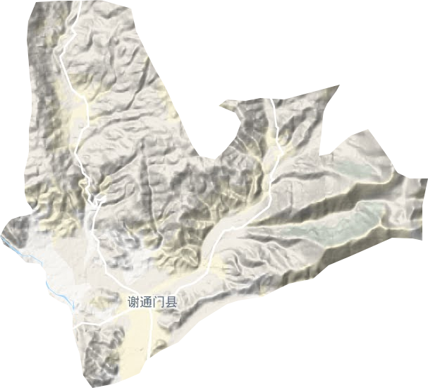 卡嘎镇地形地图