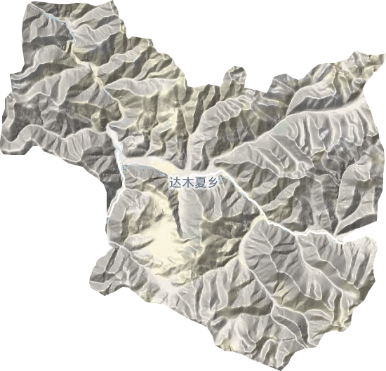 达木夏乡地形地图
