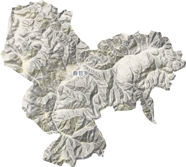 春哲乡地形地图