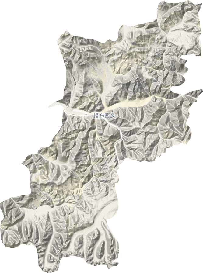 措布西乡地形地图