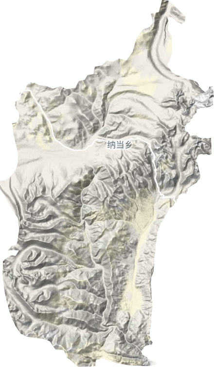 纳当乡地形地图