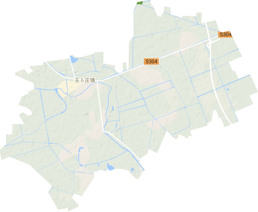 王卜庄镇地形地图