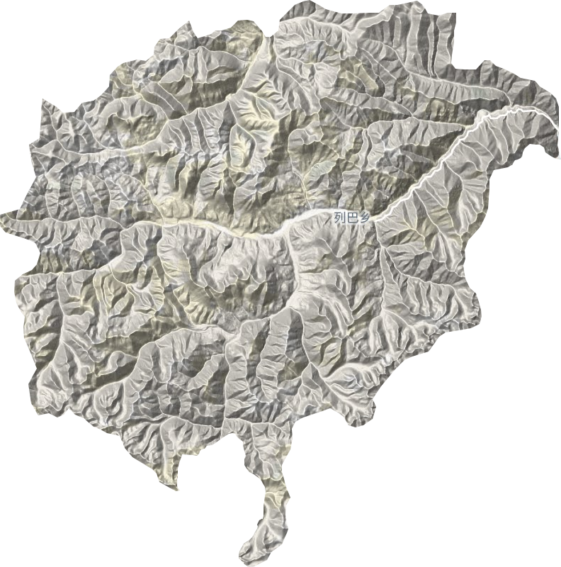 列巴乡地形地图
