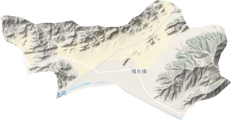 嘎东镇地形地图