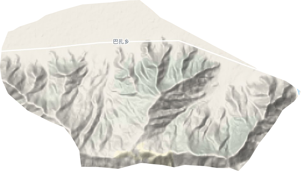 巴扎乡地形地图