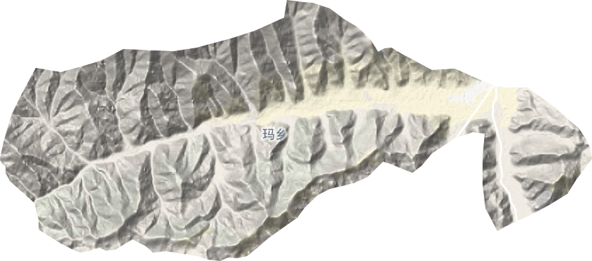 玛乡地形地图