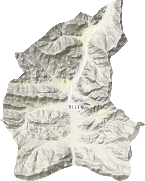 旺丹乡地形地图