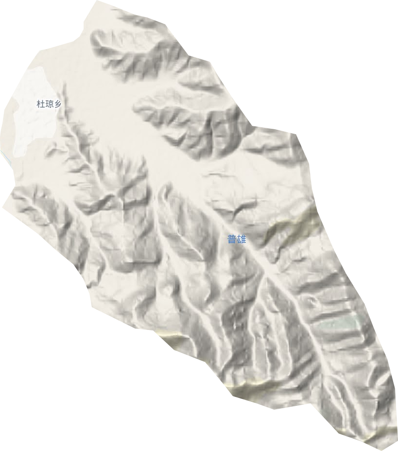 杜琼乡地形地图