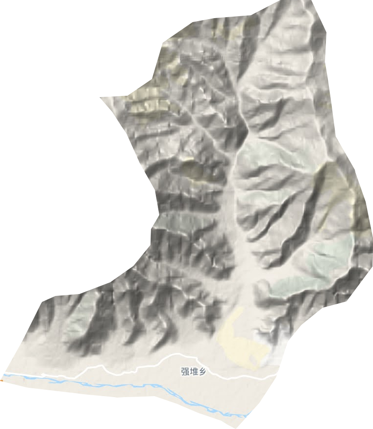 强堆乡地形地图