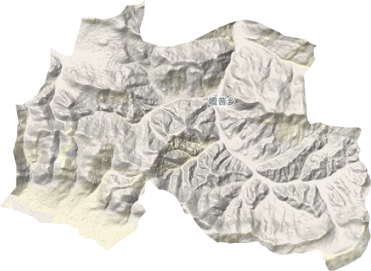 嘎普乡地形地图