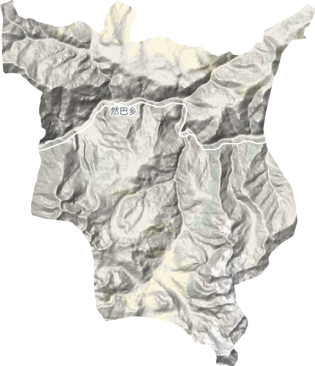 然巴乡地形地图
