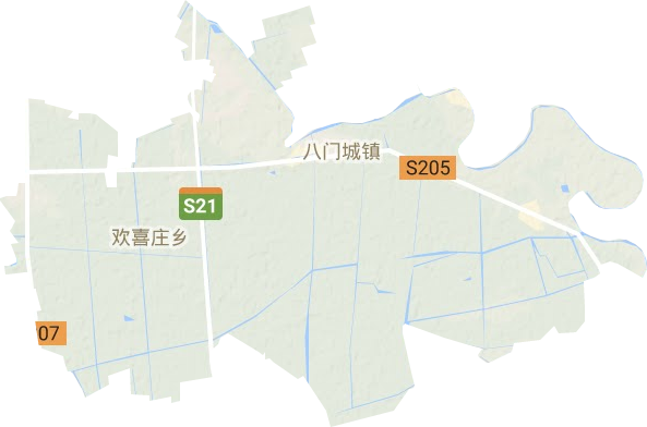 八门城镇地形地图