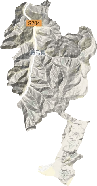 康马镇地形地图