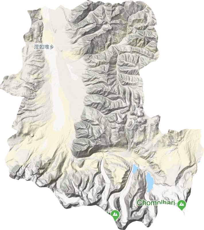涅如堆乡地形地图