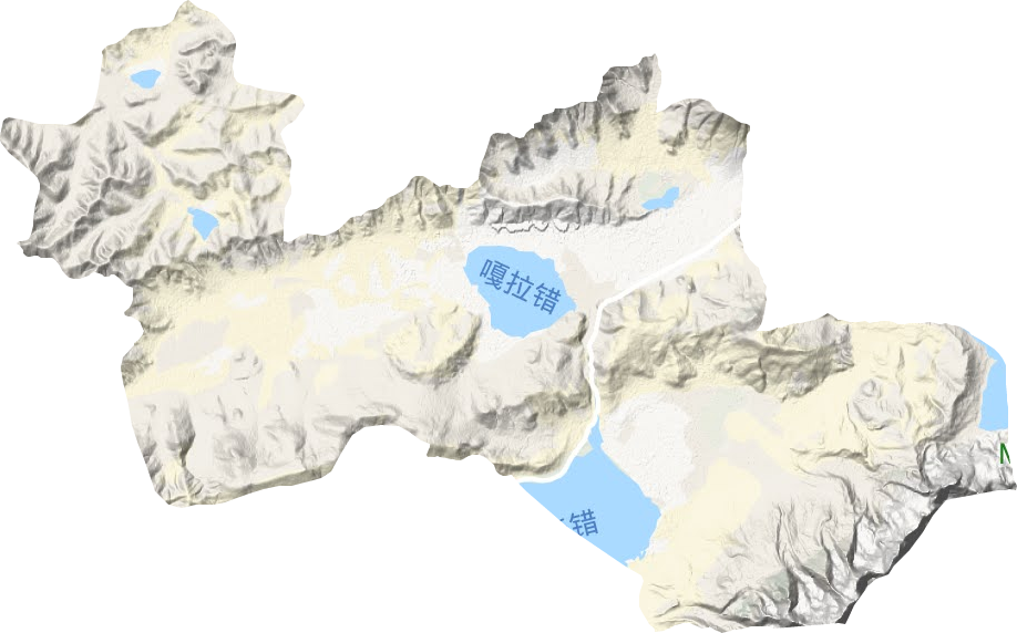 嘎拉乡地形地图