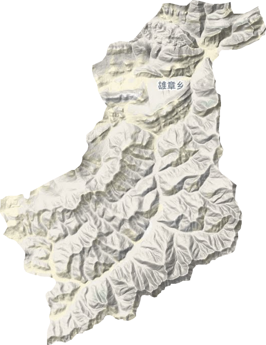 雄章乡地形地图