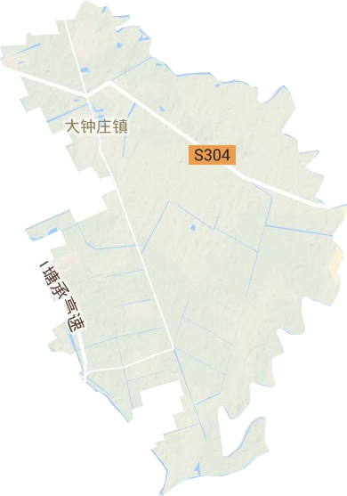 大钟庄镇地形地图