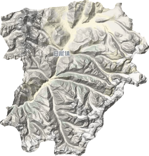 日屋镇地形地图