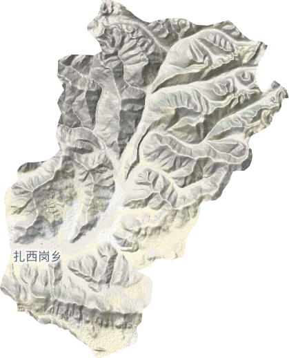 扎西岗乡地形地图