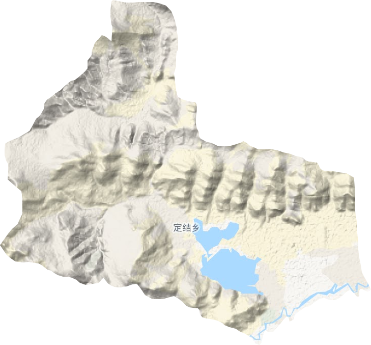 定结乡地形地图