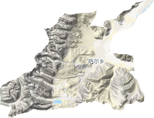 萨尔乡地形地图