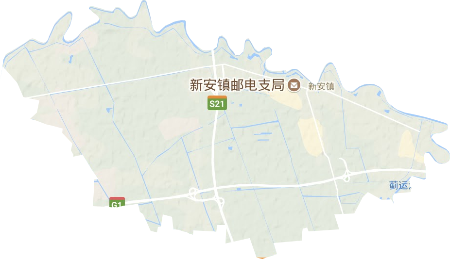 新安镇地形地图