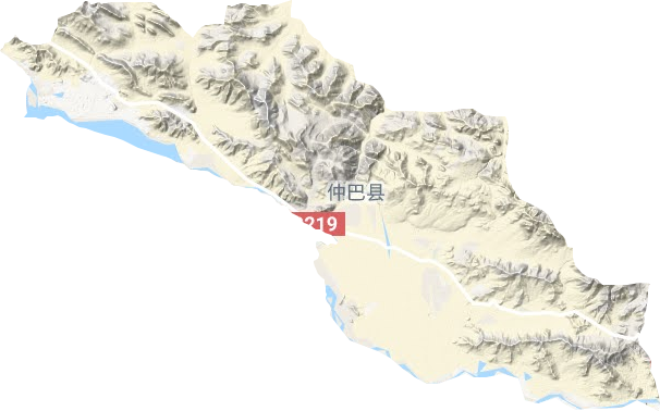 拉让乡地形地图