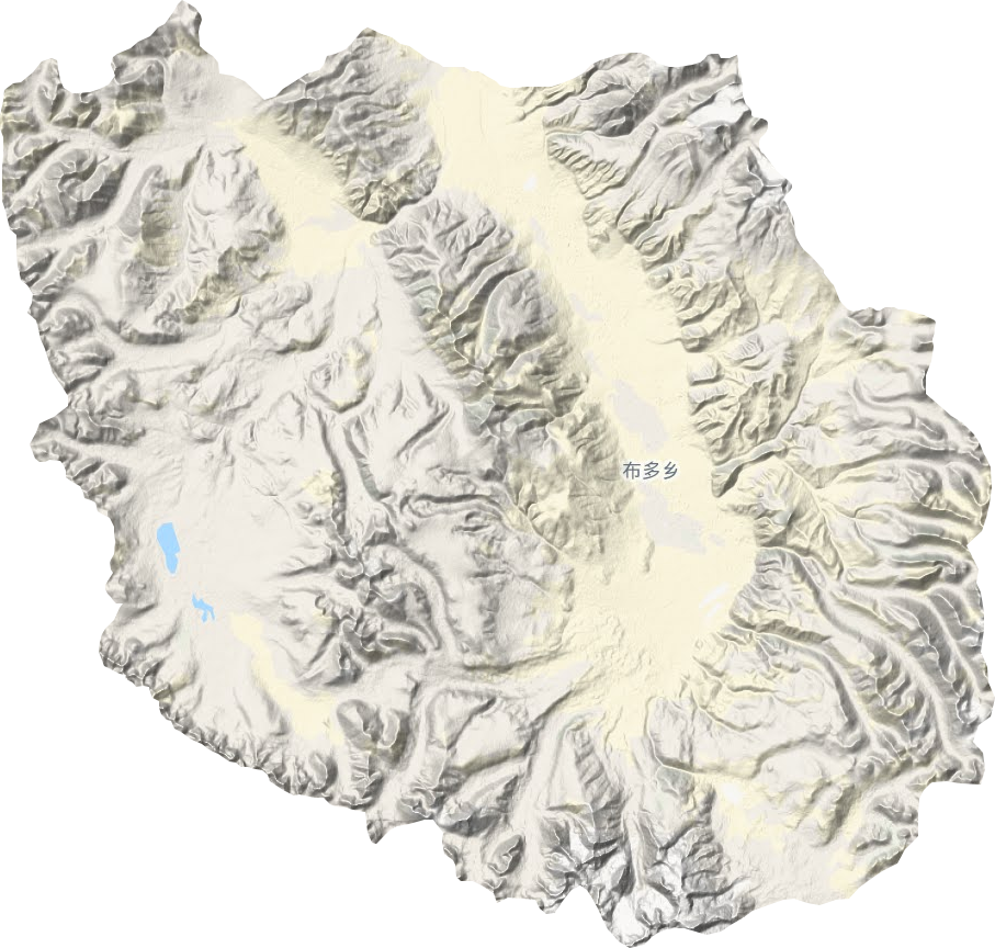 布多乡地形地图