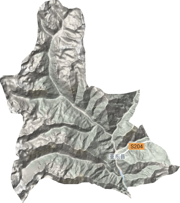 下司马镇地形地图