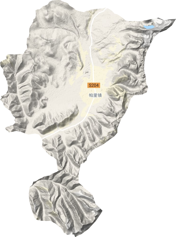 帕里镇地形地图