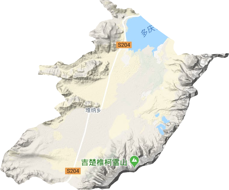 堆纳乡地形地图