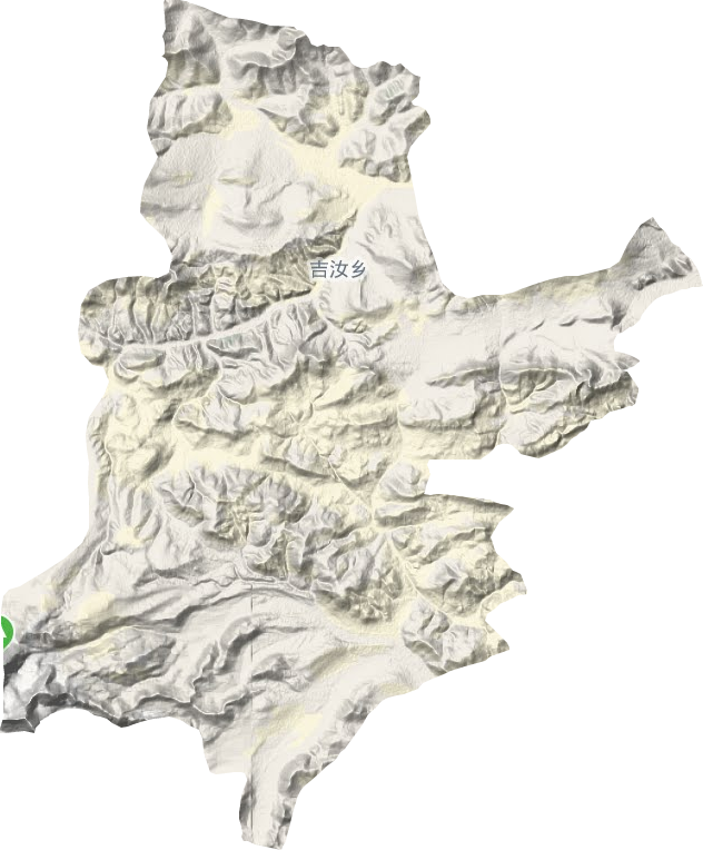 吉汝乡地形地图