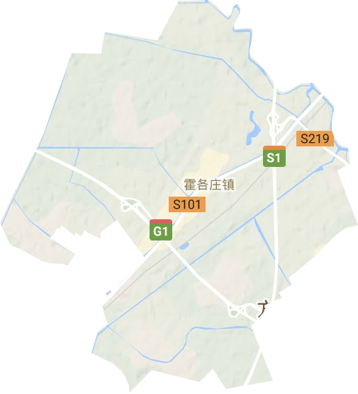 霍各庄镇地形地图