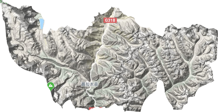 聂拉木镇地形地图