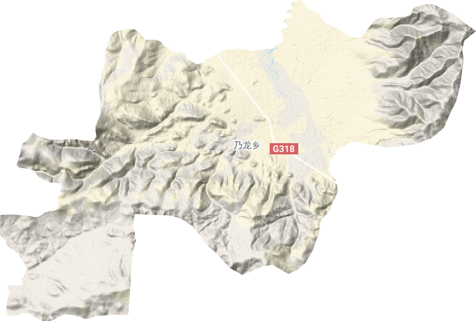 乃龙乡地形地图