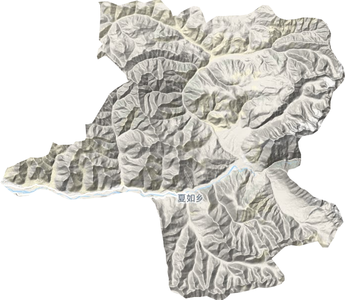 夏如乡地形地图