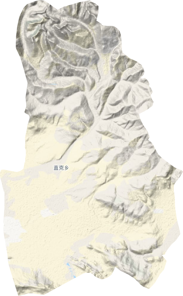 直克乡地形地图