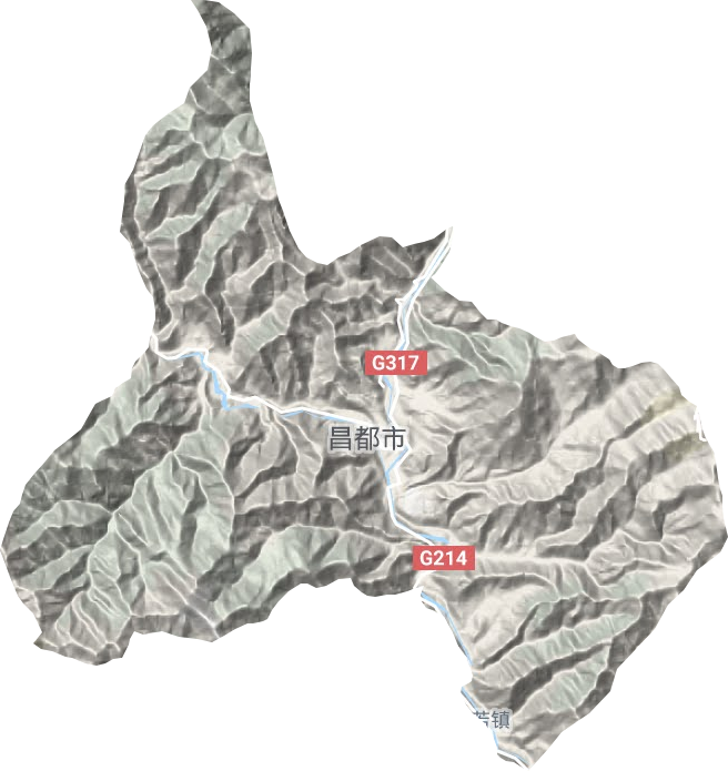 城关镇地形地图