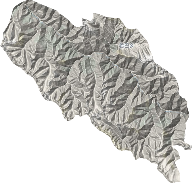 若巴乡地形地图