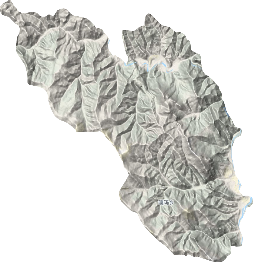 嘎玛乡地形地图