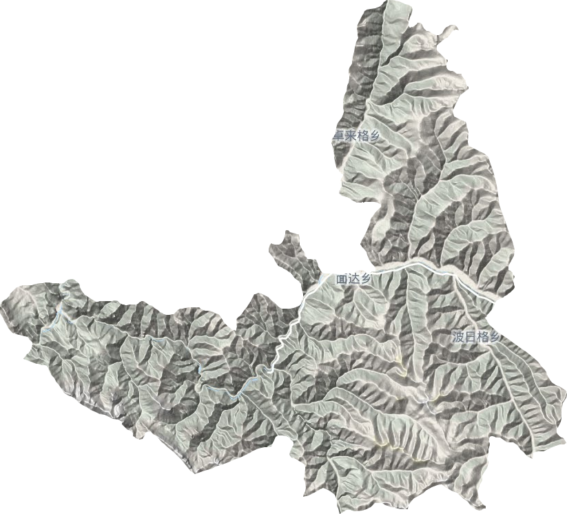 面达乡地形地图