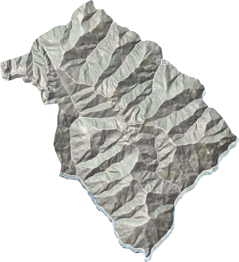岩比乡地形地图