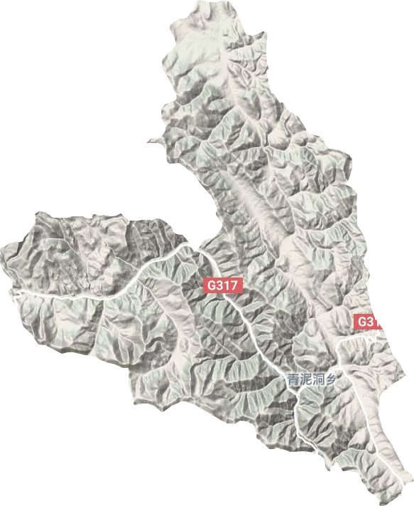 青泥洞乡地形地图