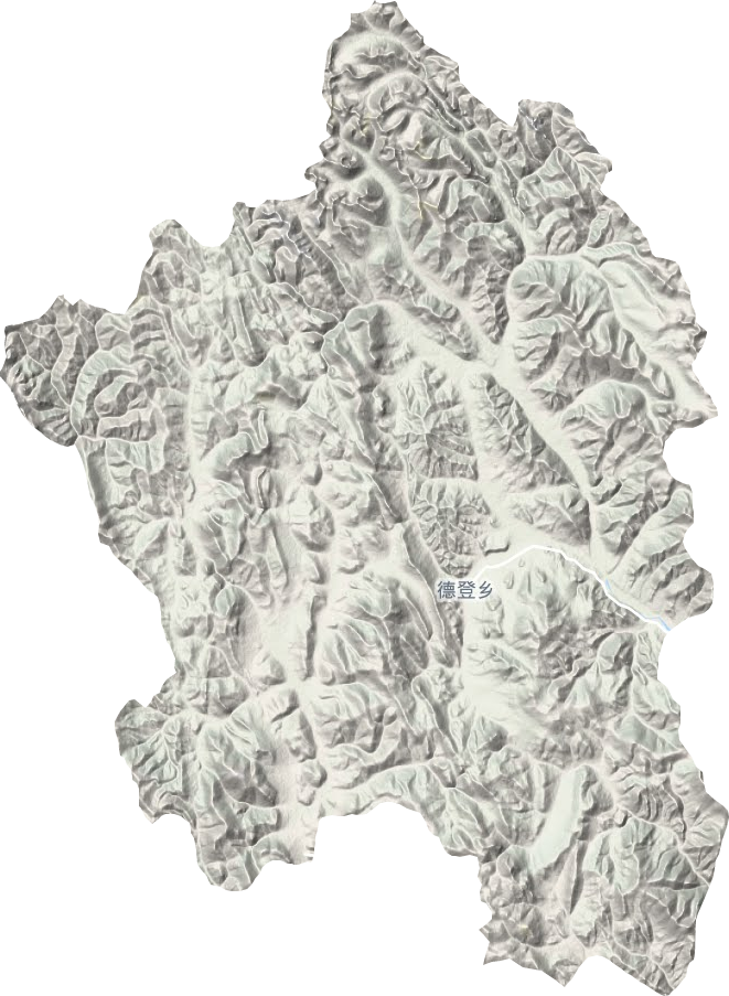 德登乡地形地图