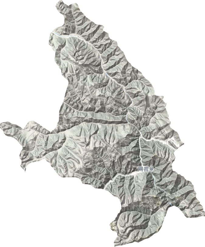 同普乡地形地图