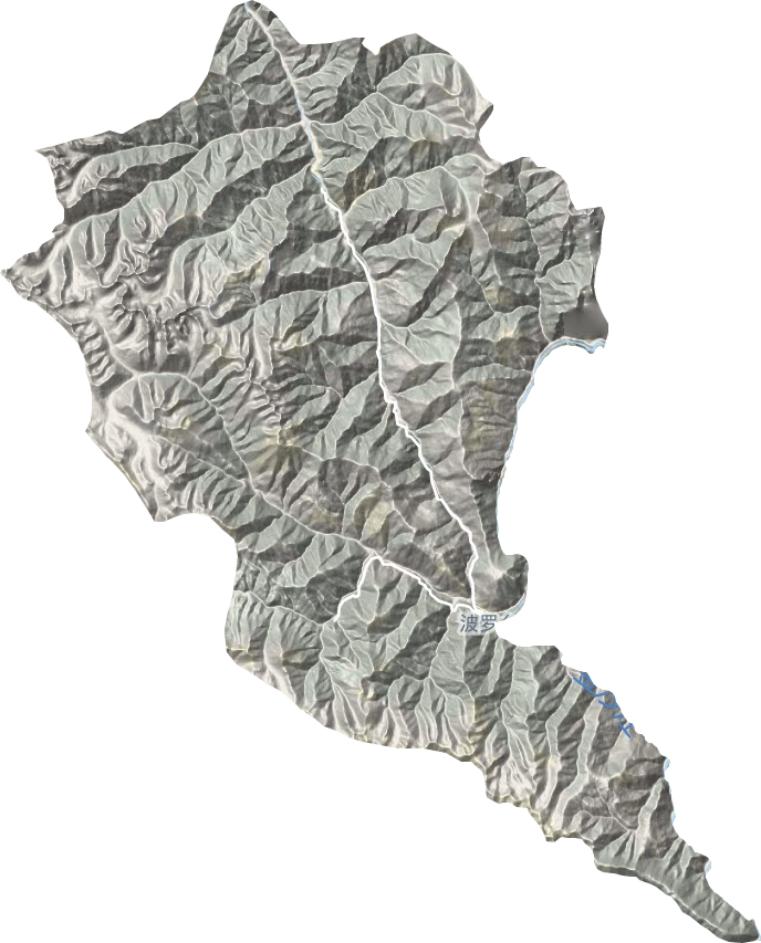 波罗乡地形地图