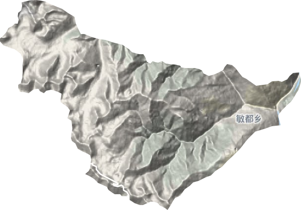 敏都乡地形地图